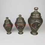 Ağır İşlemeli Kapaklı Vazo - 1