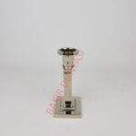 Gümüş Kaplama Kısa Pirinç Şamdan