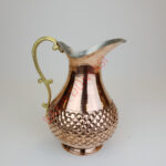 Çokgen İşlemeli Bakır Sürahi