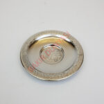 Baskı İşlemeli Küçük Beyaz Bakır Tabak