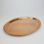 Dövme Oval Büyük Bakır Tepsi