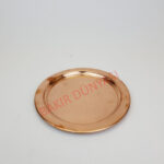 Dövme Yuvarlak Bakır Sunum Tepsi - 2