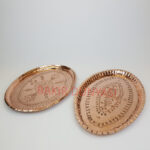 İşlemeli Oval Bakır Tepsi - 1