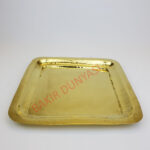 Kare Derin Pirinç Tepsi - 1