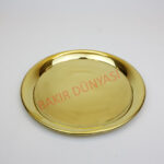 Yuvarlak Pirinç Sunum Tepsi - 1