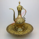 Kakma İşlemeli Lak Kaplama Bakır Lengerli İbrik - 1