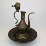 Kakma İşlemeli Pirinç Lengerli İbrik - 1