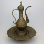 Kakma İşlemeli Pirinç Lengerli İbrik - 4