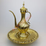 Kakma İşlemeli Pirinç Lengerli İbrik - 5