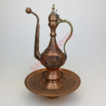 Kalem İşlemeli Bakır Lengerli İbrik - 1