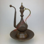 Kalem İşlemeli Bakır Lengerli İbrik - 2