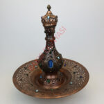 Kıl Testere İşlemeli Bakır Lengerli İbrik - 1