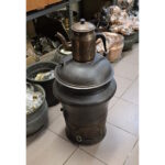 Odunlu Siyah Oksitli Büyük Bakır Semaver - 35lt - Görsel 3