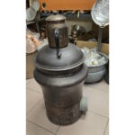 Odunlu Siyah Oksitli Büyük Bakır Semaver - 35lt - Görsel 4