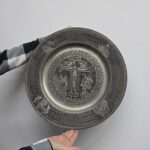 Eskitme Kalem İşlemeli İsa Motif Bakır Tablo - Görsel 14