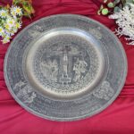 Eskitme Kalem İşlemeli İsa Motif Bakır Tablo - Görsel 3