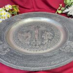 Eskitme Kalem İşlemeli İsa Motif Bakır Tablo - Görsel 4