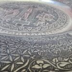 Eskitme Kalem İşlemeli İsa Motif Bakır Tablo - Görsel 6