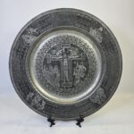 Eskitme Kalem İşlemeli İsa Motif Bakır Tablo - Görsel 8