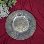 Eski Anadolu Kalem İşlemeli Bakır Tablo - 29.5cm - Görsel 2