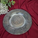 Eski Anadolu Kalem İşlemeli Bakır Tablo - 29.5cm - Görsel 3