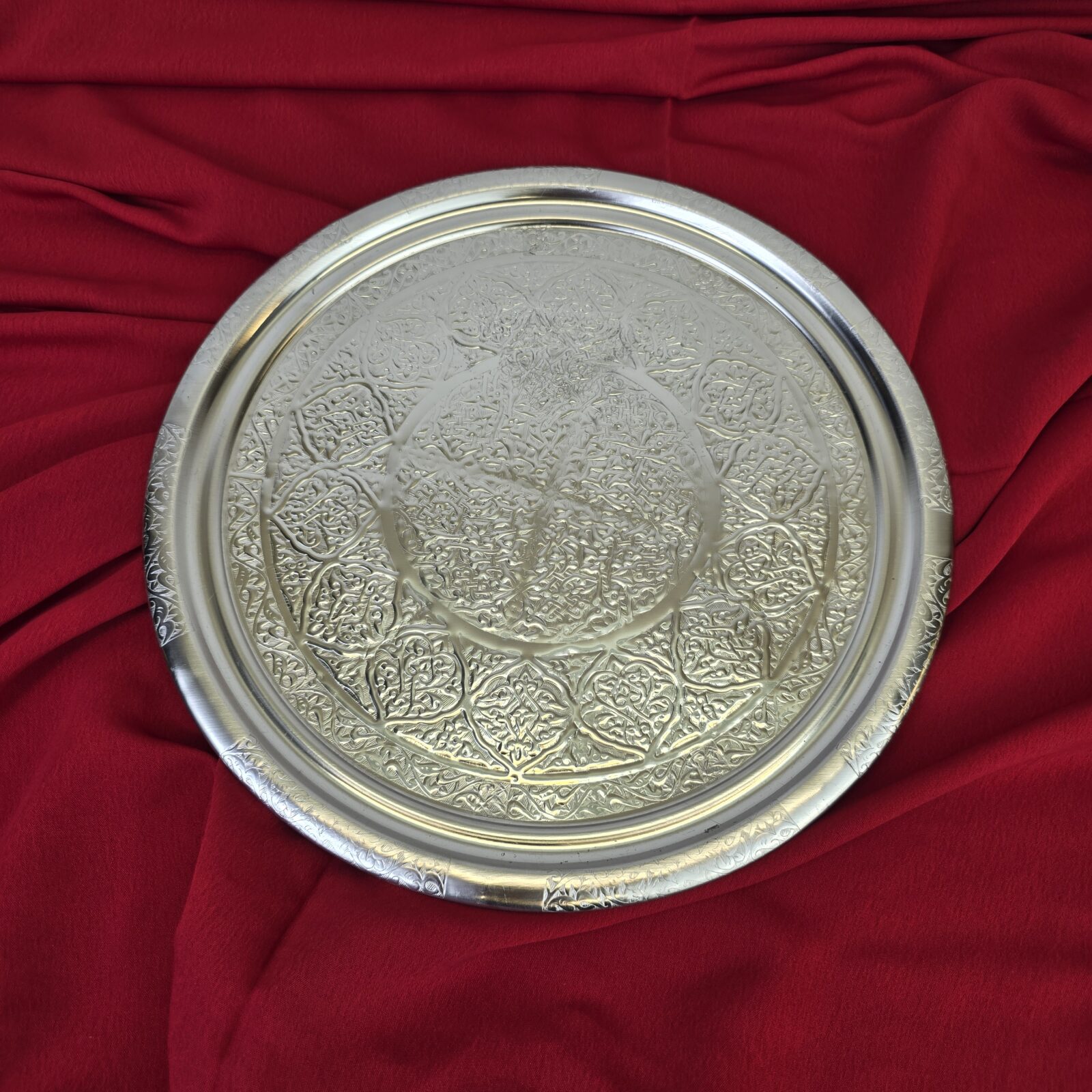 Beyaz Krom Tepsi - 29cm_1 Beyaz Çelik Tepsi - 29cm - Görsel 1