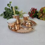 Bakır Hilal Tepsili 2 kişilik Kahve Seti - 1 - Görsel 10