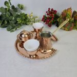 Bakır Hilal Tepsili 2 kişilik Kahve Seti - 1 - Görsel 5