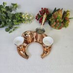 Bakır Hilal Tepsili 2 kişilik Kahve Seti - 1