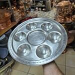 Kalaylı 6+1 Gözlü Bakır Meze Tepsisi