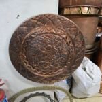 Bakır Kabartma İşleme Çiçek Desenli Tablo - 1 / 62cm