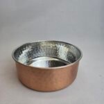 Bakır Köpek Su/Mama Kabı - Kalaylı - Görsel 2