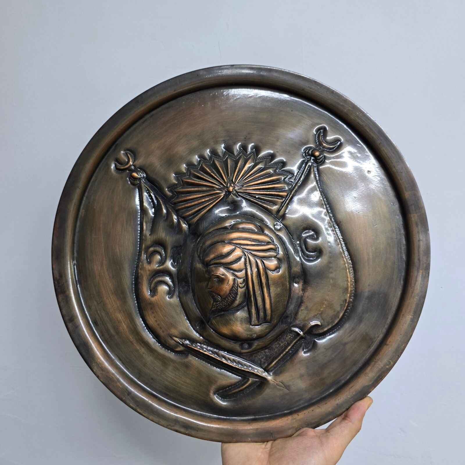 Bakır Osmanlı Tura Tablosu - 5_1 Bakır Osmanlı Tura Tablosu - 5 / 40cm - Görsel 1